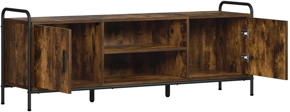 TV staliukas Televizoriaus spintelė 133 x 33 x 50 cm Dūminio ąžuolo