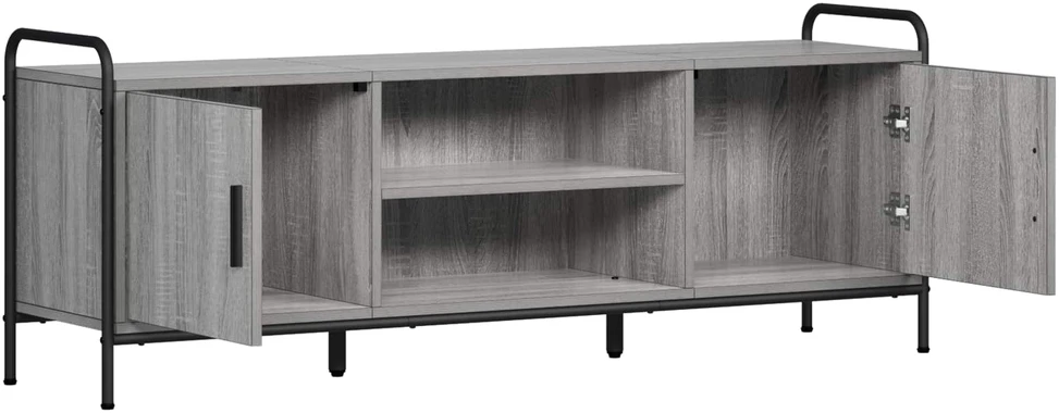 TV staliukas Televizoriaus spintelė 133 x 33 x 50 cm Pilka Sonoma
