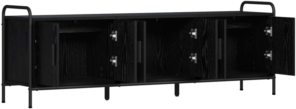 TV staliukas Televizoriaus spintelė 146 x 33 x 50 cm Juodojo ąžuolo