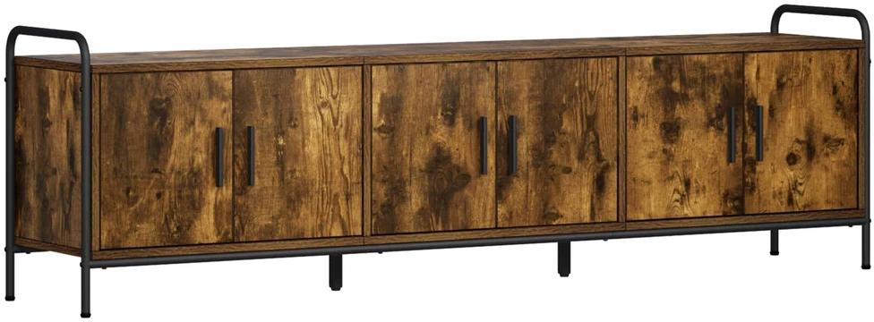 TV staliukas Televizoriaus spintelė 146 x 33 x 50 cm Dūminio ąžuolo