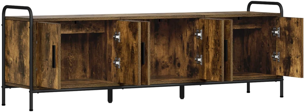 TV staliukas Televizoriaus spintelė 146 x 33 x 50 cm Dūminio ąžuolo