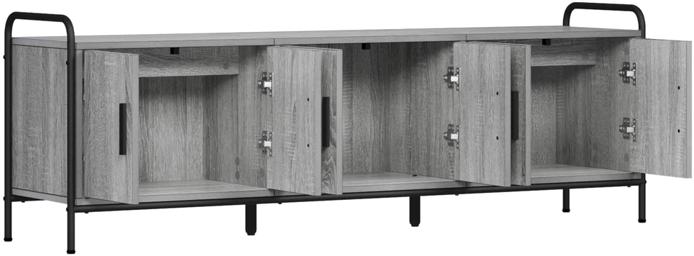TV staliukas Televizoriaus spintelė 146 x 33 x 50 cm Pilka Sonoma