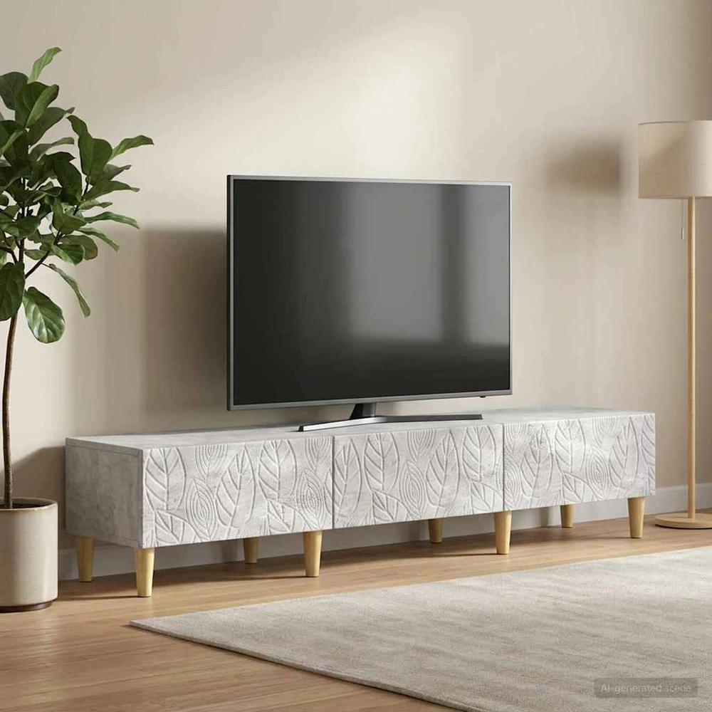 Televizoriaus spintelė 147 x 34,5 x 30 cm Betono pilka
