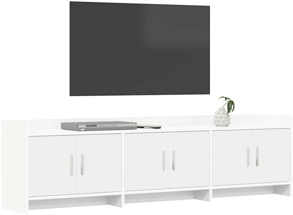 TV staliukas Televizoriaus spintelė 168 x 33 x 47 cm Balta Apdirbta mediena