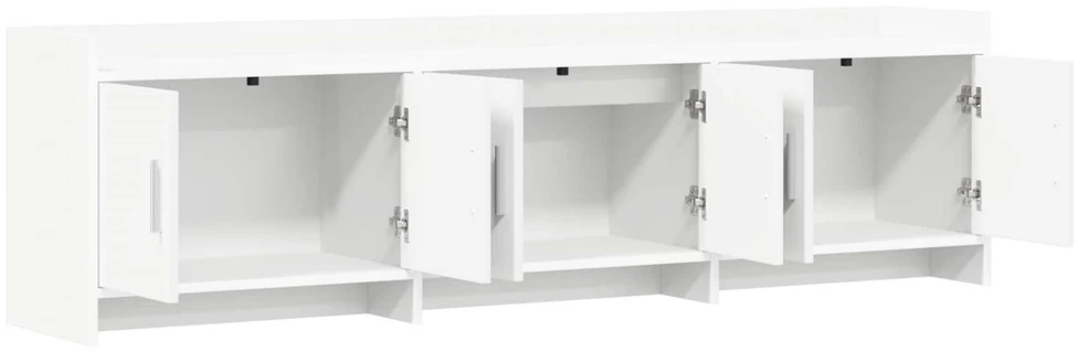 TV staliukas Televizoriaus spintelė 168 x 33 x 47 cm Balta Apdirbta mediena