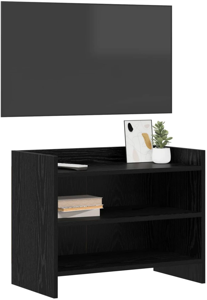 TV staliukas Televizoriaus spintelė 60 x 33 x 47 cm Juodojo ąžuolo