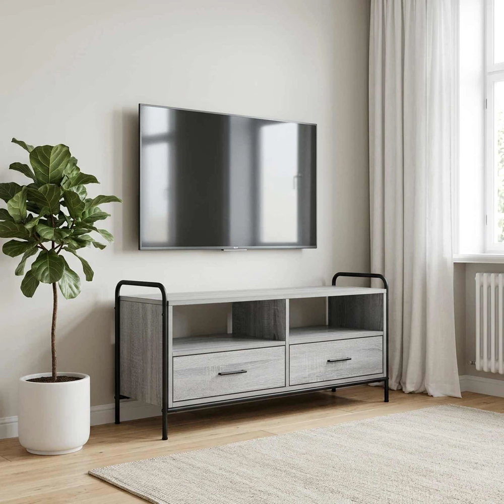 TV staliukas Televizoriaus spintelė 67,5 x 33 x 50 cm Pilka Sonoma