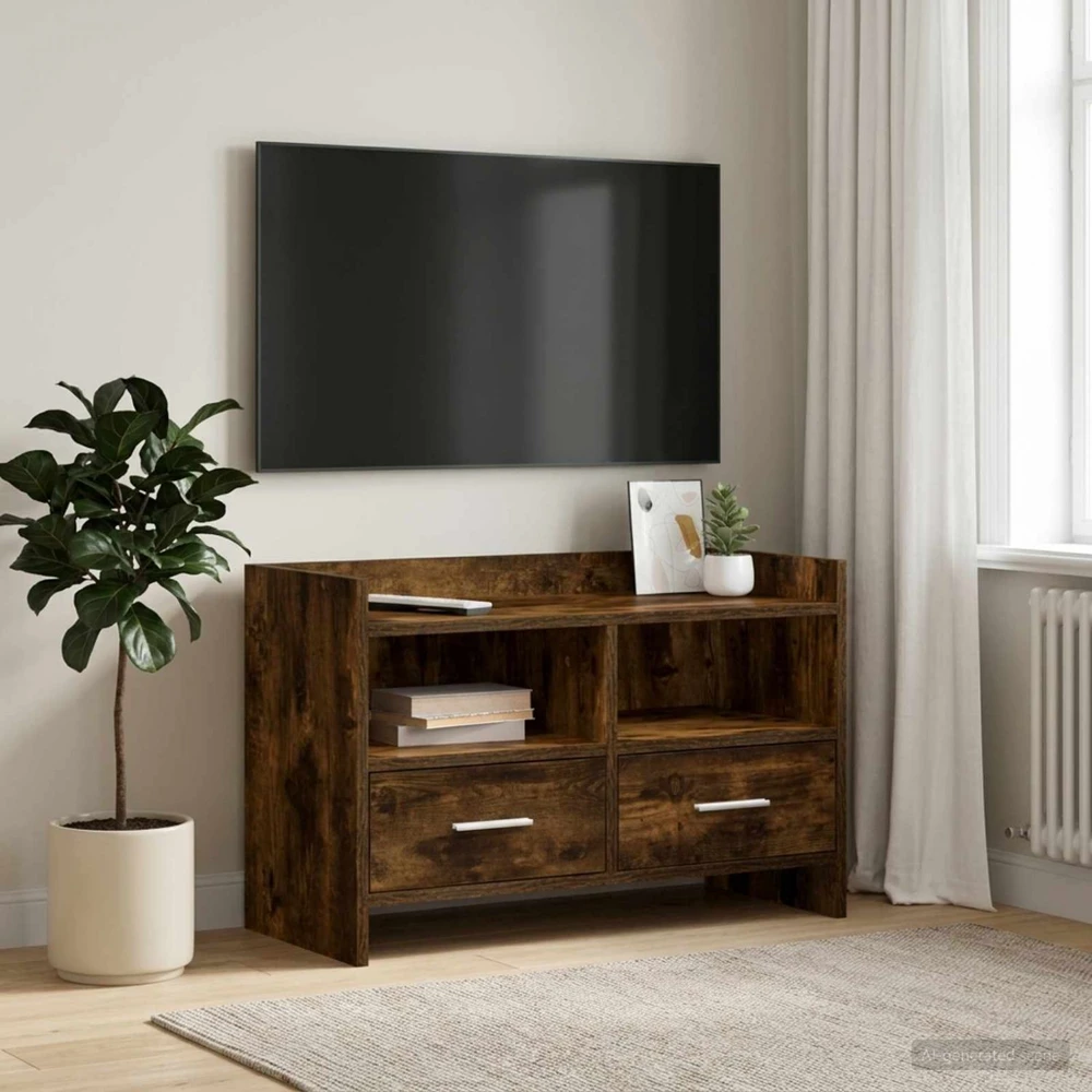 TV staliukas Televizoriaus spintelė 71,5 x 33 x 47 cm Dūminio ąžuolo