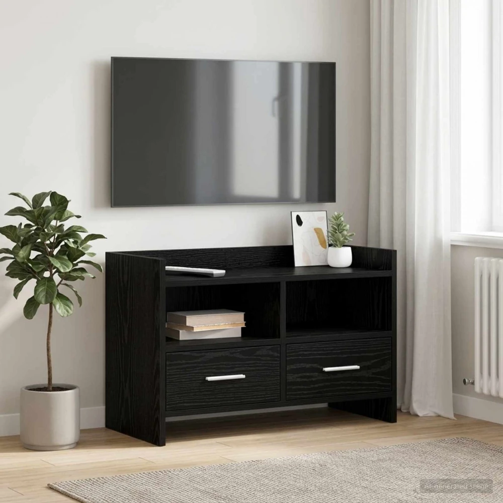 TV staliukas Televizoriaus spintelė 71,5 x 33 x 47 cm Juodojo ąžuolo