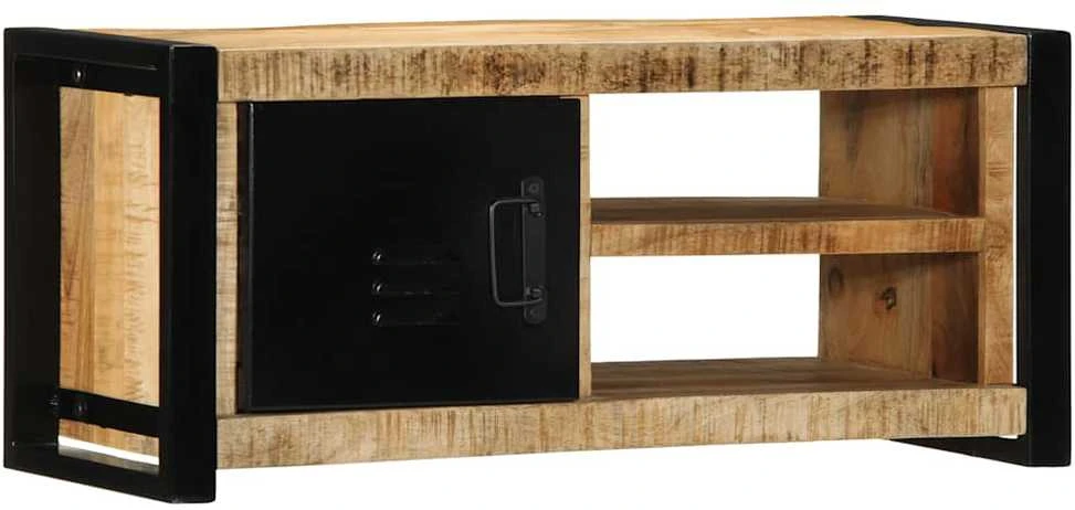 TV staliukas televizoriaus spintelė 80x30x35 cm Masyvus Rough Wood Mango