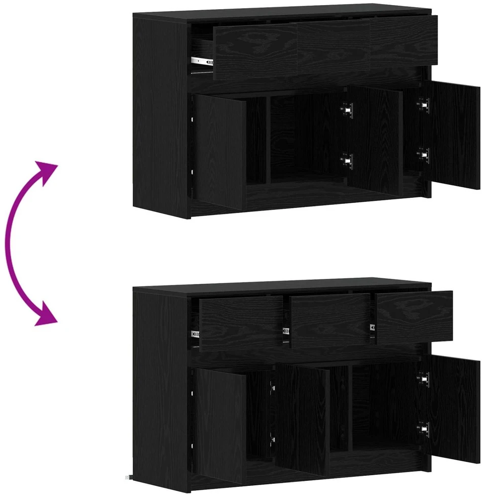TV staliukas Televizoriaus spintelė 91 x 34 x 61 cm Juodojo ąžuolo