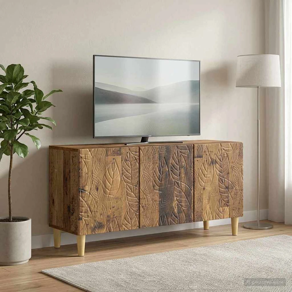 TV staliukas Televizoriaus spintelė 99 x 34,5 x 50 cm Sendintos medienos