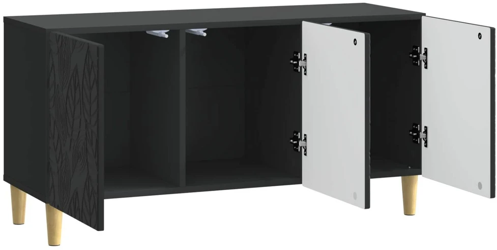 TV staliukas Televizoriaus spintelė 99 x 34,5 x 50 cm Juoda Apdirbta mediena