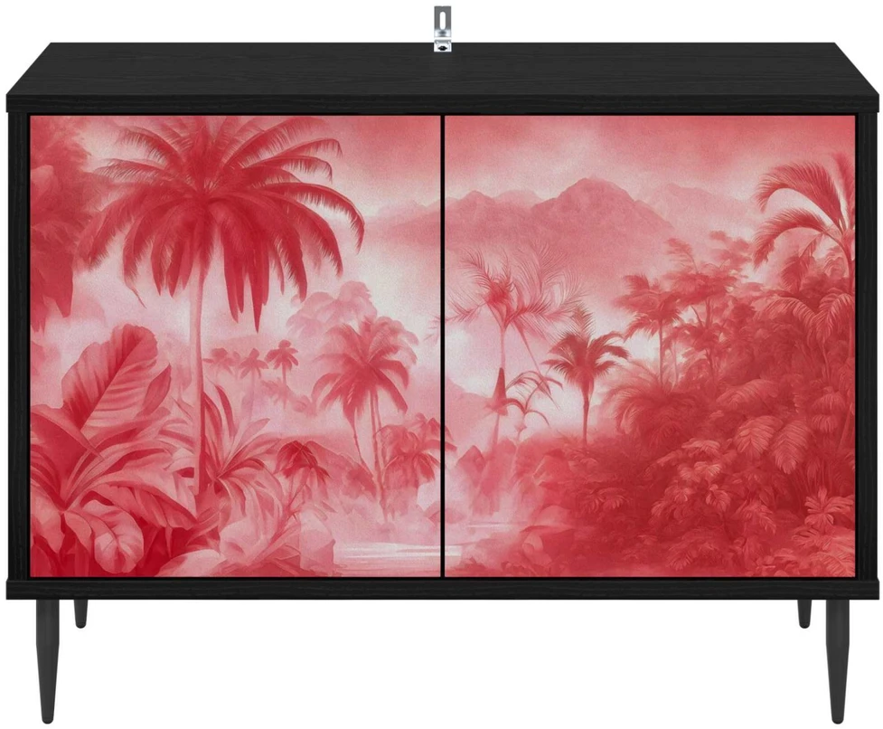 TV staliukas Televizoriaus spintelė AACHEN 69 x 33 x 50,5 cm Juodojo ąžuolo