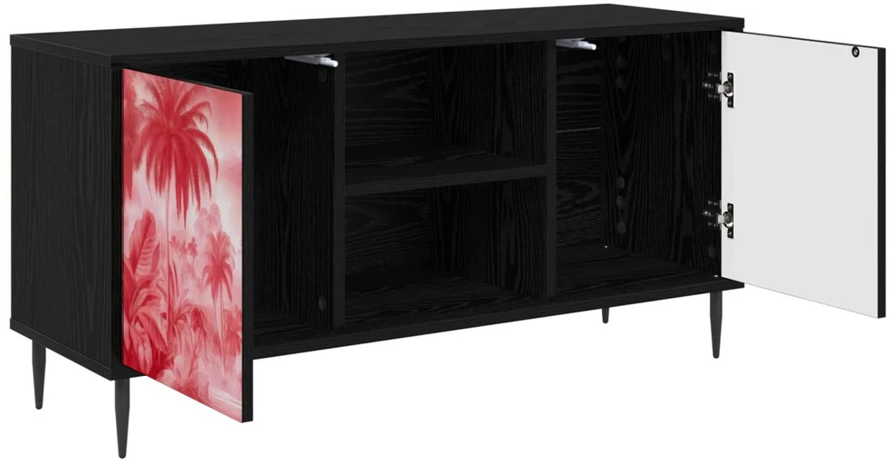 TV staliukas Televizoriaus spintelė AACHEN 102 x 33 x 51 cm Juodojo ąžuolo