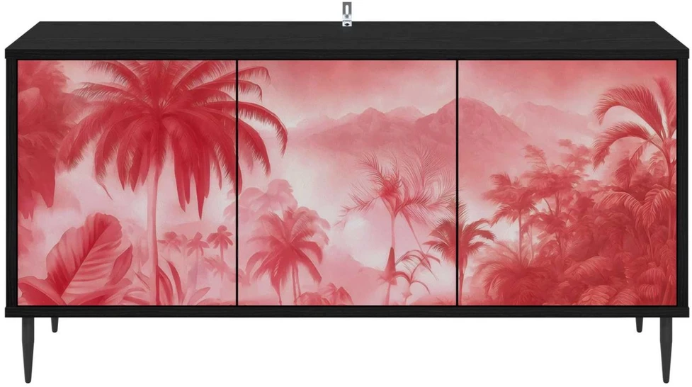 TV staliukas Televizoriaus spintelė AACHEN 102 x 33 x 51 cm Juodojo ąžuolo