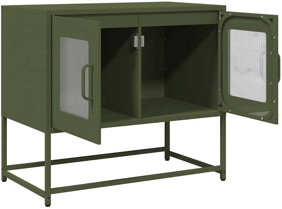 TV staliukas televizoriaus spintelė alyvuogių žalia 68x39x60,5 cm