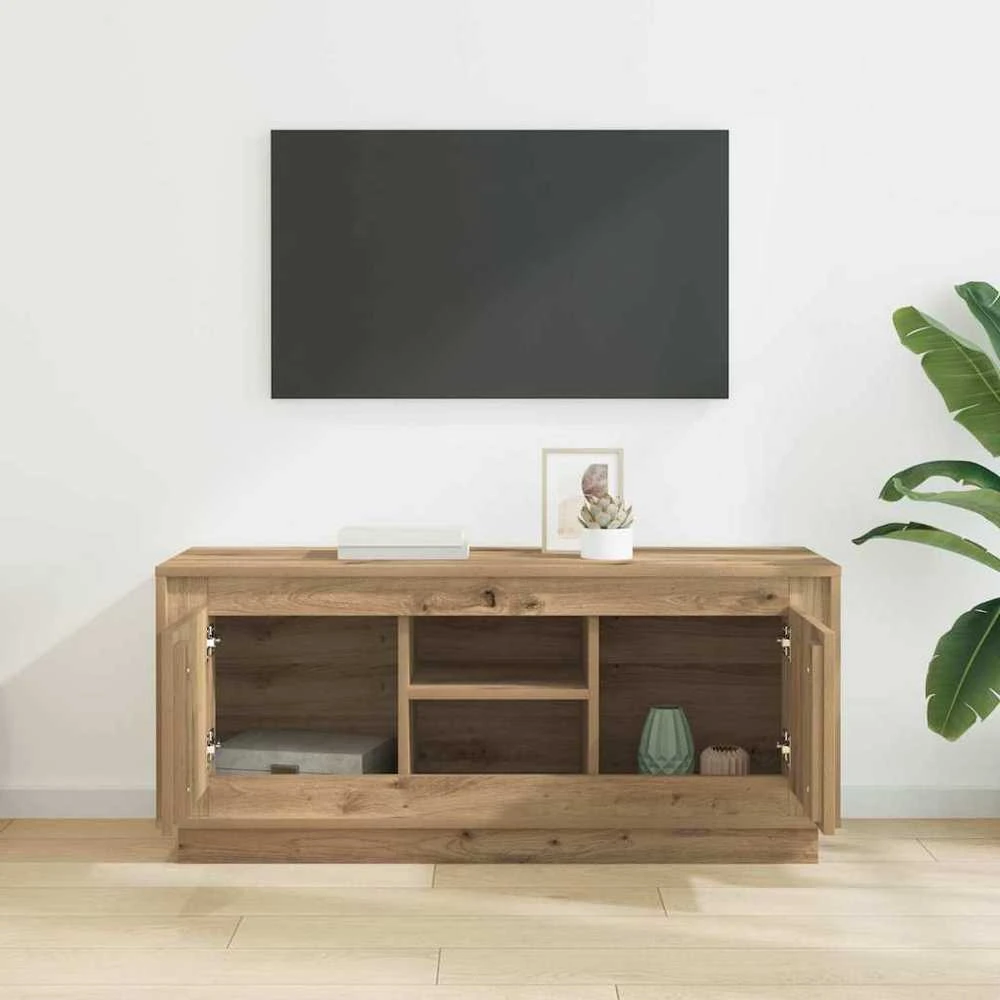TV staliukas Televizoriaus spintelė 102 x 35 x 45 cm Amatininkų ąžuolas