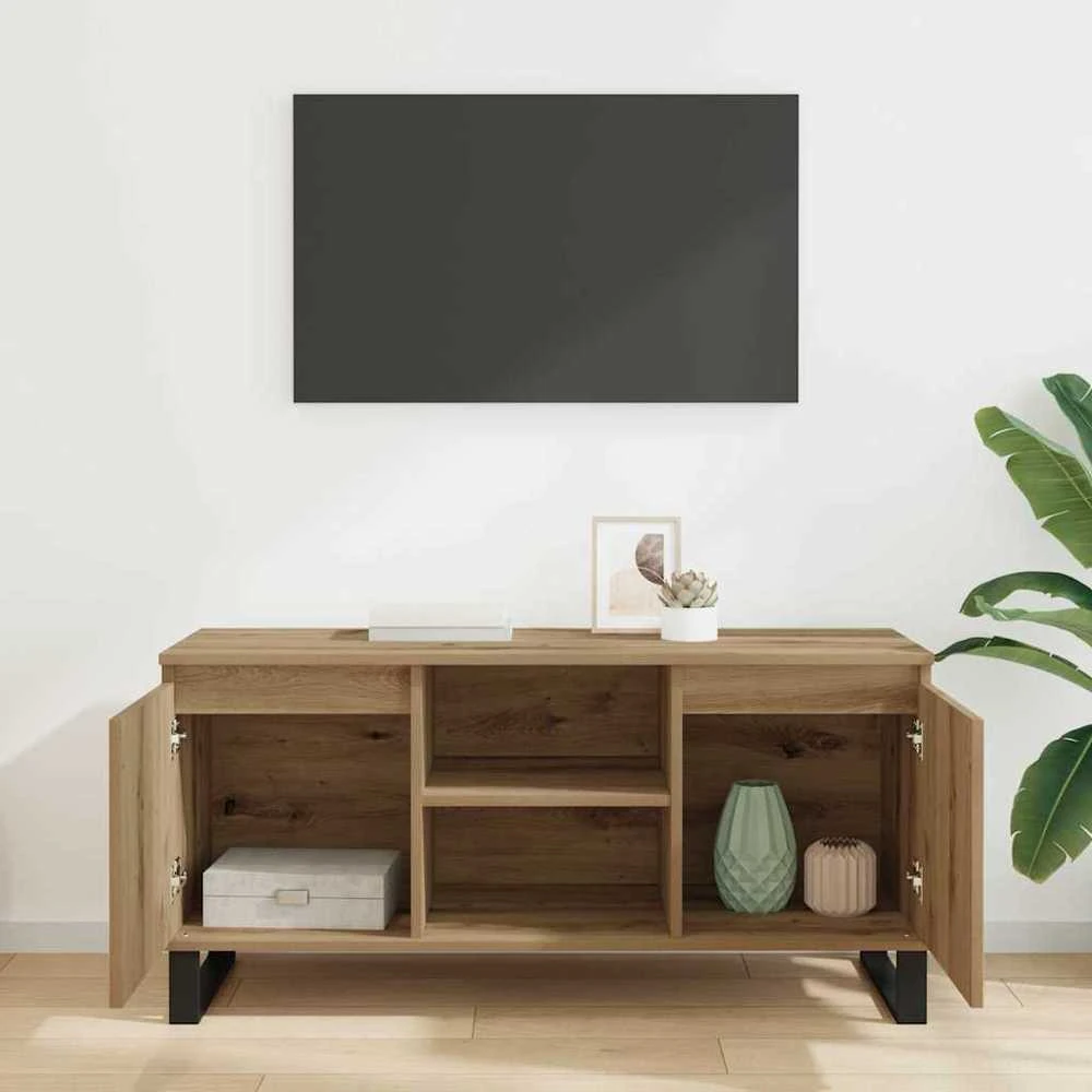TV staliukas Televizoriaus spintelė 104 x 35 x 50 cm Amatininkų ąžuolas