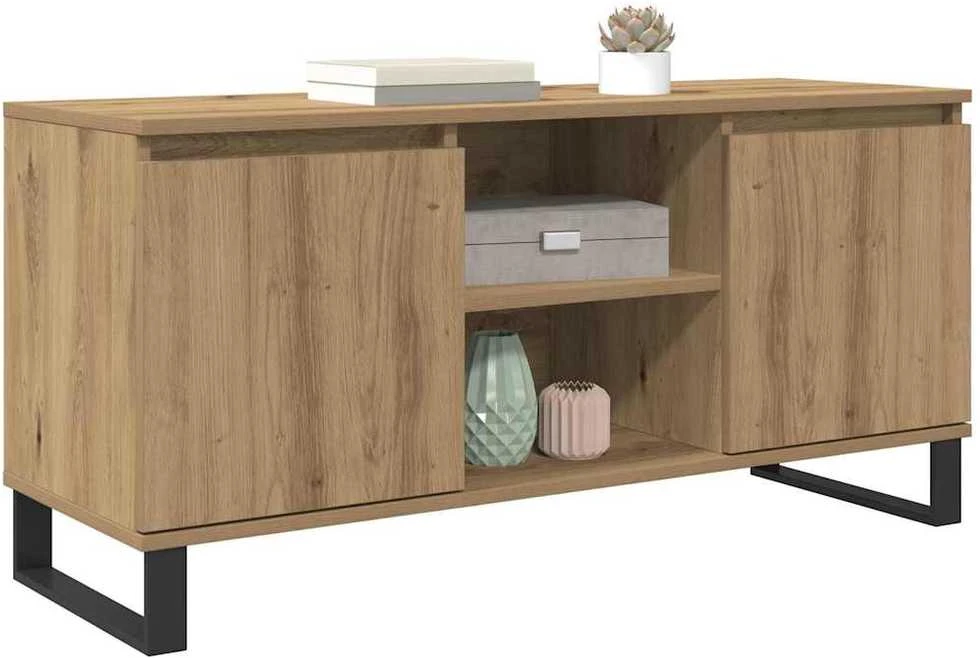 TV staliukas Televizoriaus spintelė 104 x 35 x 50 cm Amatininkų ąžuolas