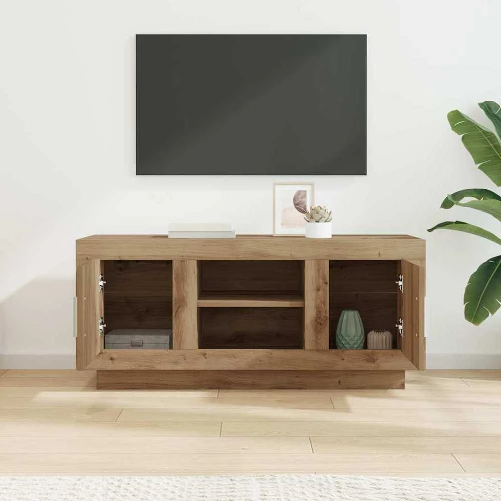 TV staliukas Televizoriaus spintelė 102 x 35 x 45 cm Amatininkų ąžuolas