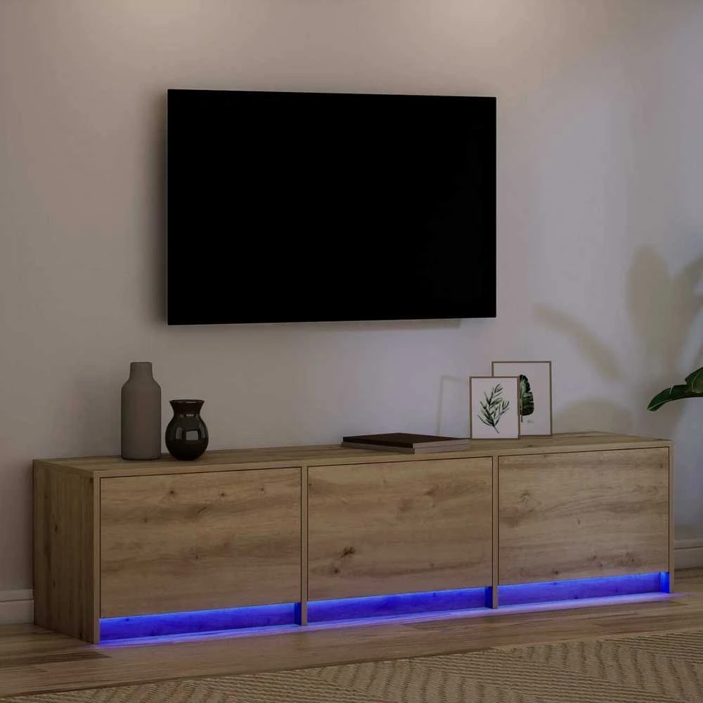 TV staliukas Televizoriaus spintelė Amatininkų ąžuolas Apdirbta mediena