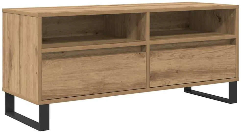 TV staliukas Televizoriaus spintelė 100 x 34,5 x 44,5 cm Amatininkų ąžuolas