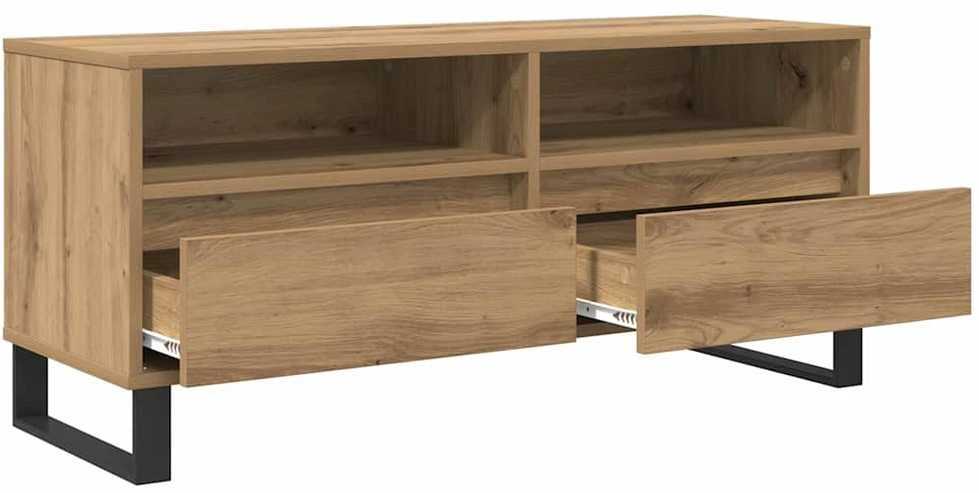 TV staliukas Televizoriaus spintelė 100 x 34,5 x 44,5 cm Amatininkų ąžuolas