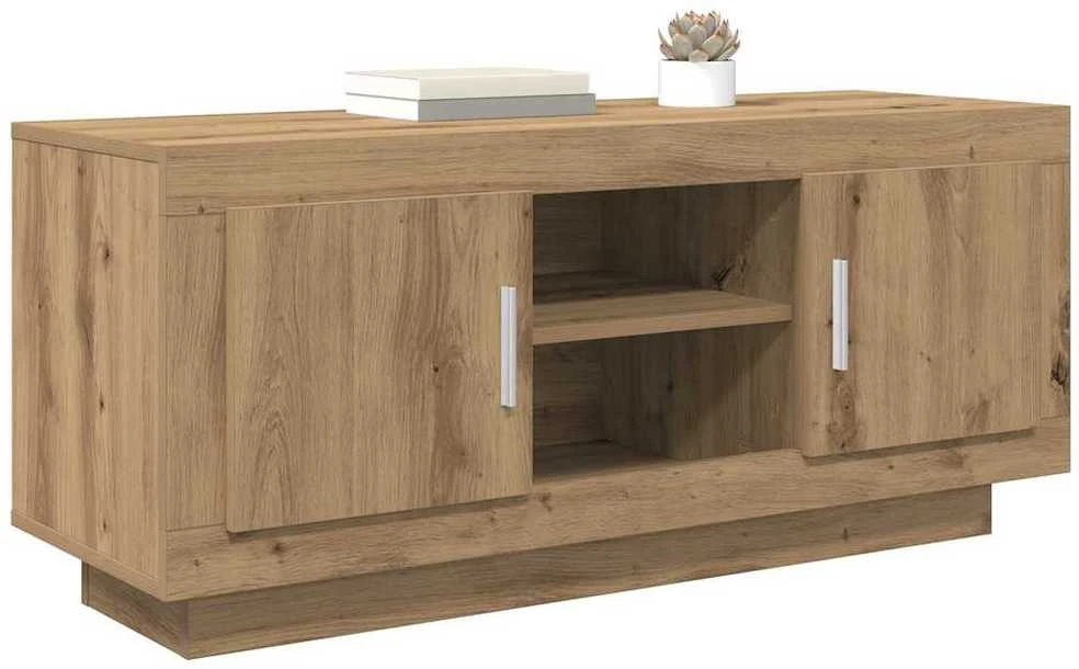 TV staliukas Televizoriaus spintelė 102 x 35 x 45 cm Amatininkų ąžuolas