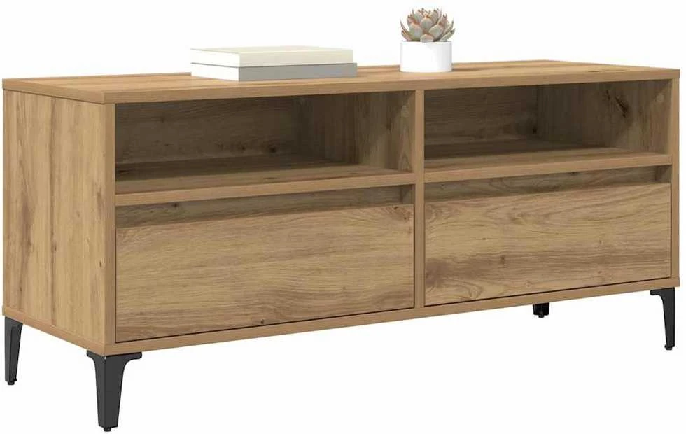 TV staliukas Televizoriaus spintelė 100 x 34,5 x 44,5 cm Amatininkų ąžuolas