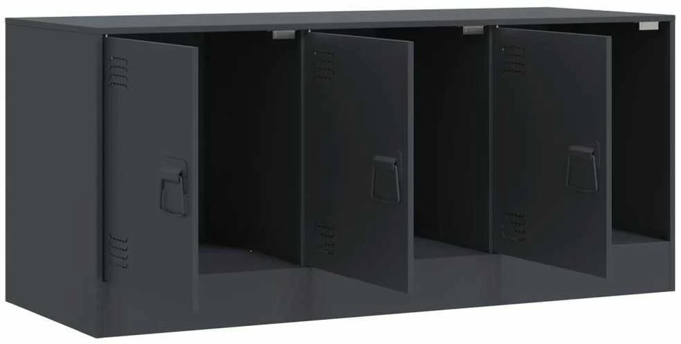 TV staliukas Televizoriaus spintelė, antracito spalvos, 99x39x44cm, plienas