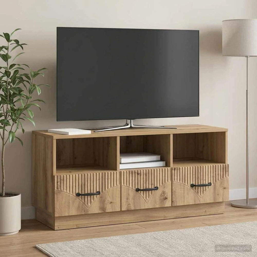 TV staliukas Televizoriaus spintelė 102 x 34,5 x 47 cm Artisano ąžuolo