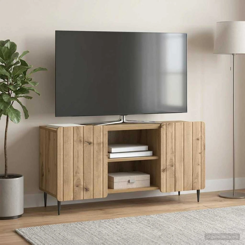 TV staliukas Televizoriaus spintelė 102 x 34,5 x 52 cm Artisano ąžuolo