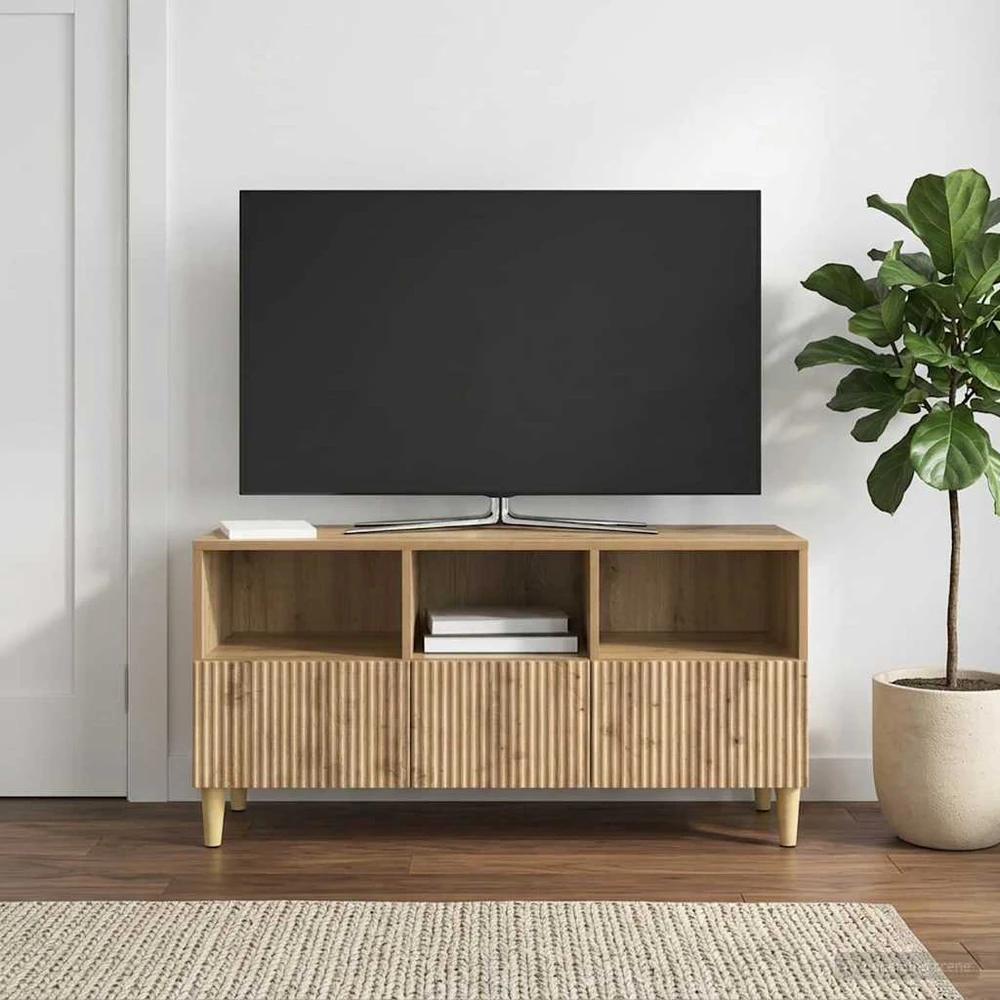 TV staliukas Televizoriaus spintelė 102 x 34,5 x 50 cm Artisano ąžuolo