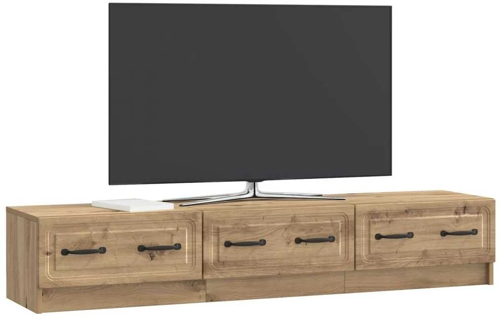 TV staliukas Televizoriaus spintelė 147 x 34,5 x 27 cm Artisano ąžuolo