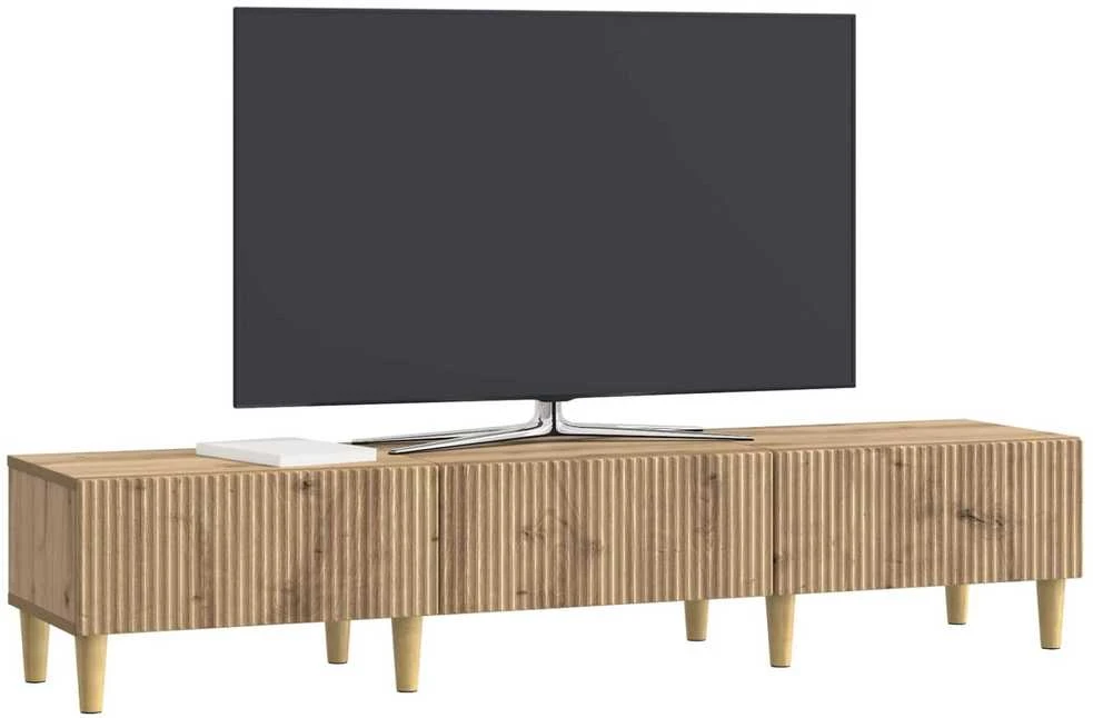 TV staliukas Televizoriaus spintelė 147 x 34,5 x 30 cm Artisano ąžuolo