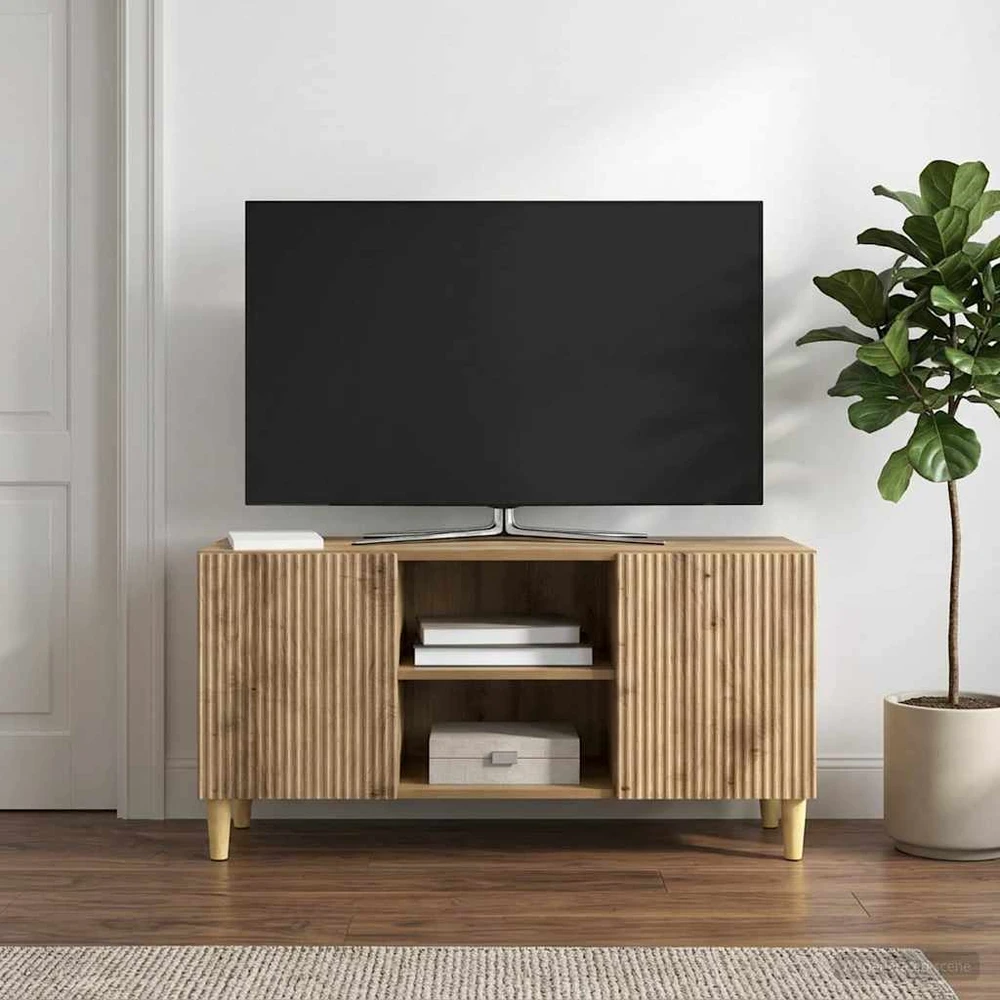 TV staliukas Televizoriaus spintelė 102 x 34,5 x 50 cm Artisano ąžuolo