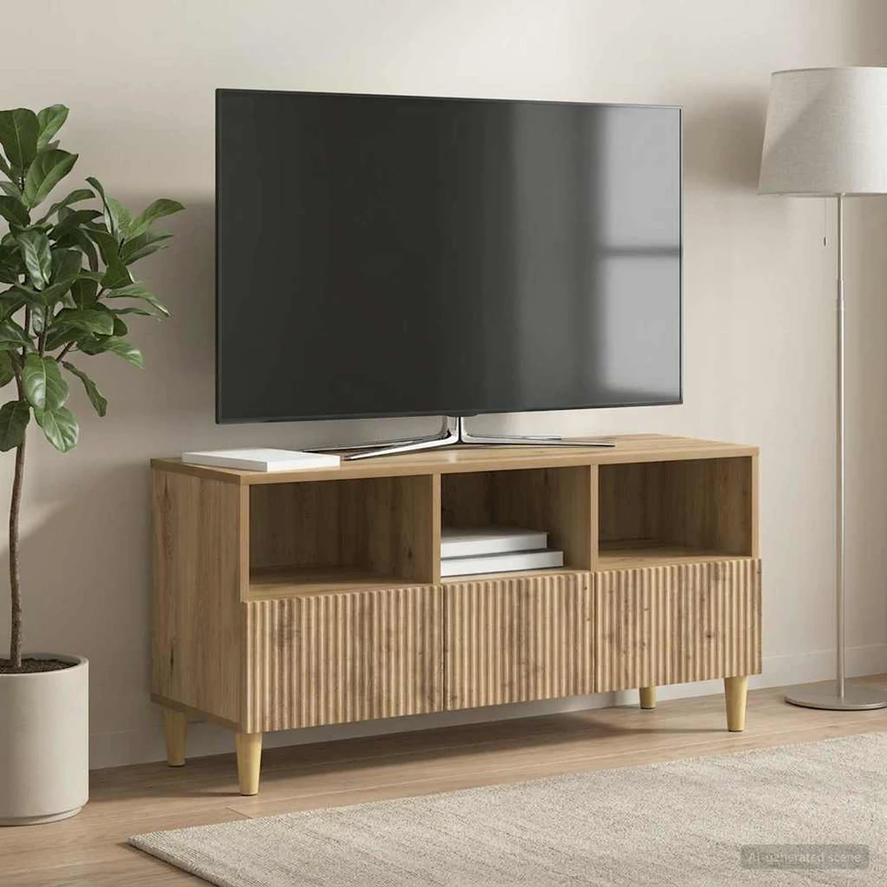 TV staliukas Televizoriaus spintelė 102 x 34,5 x 50 cm Artisano ąžuolo