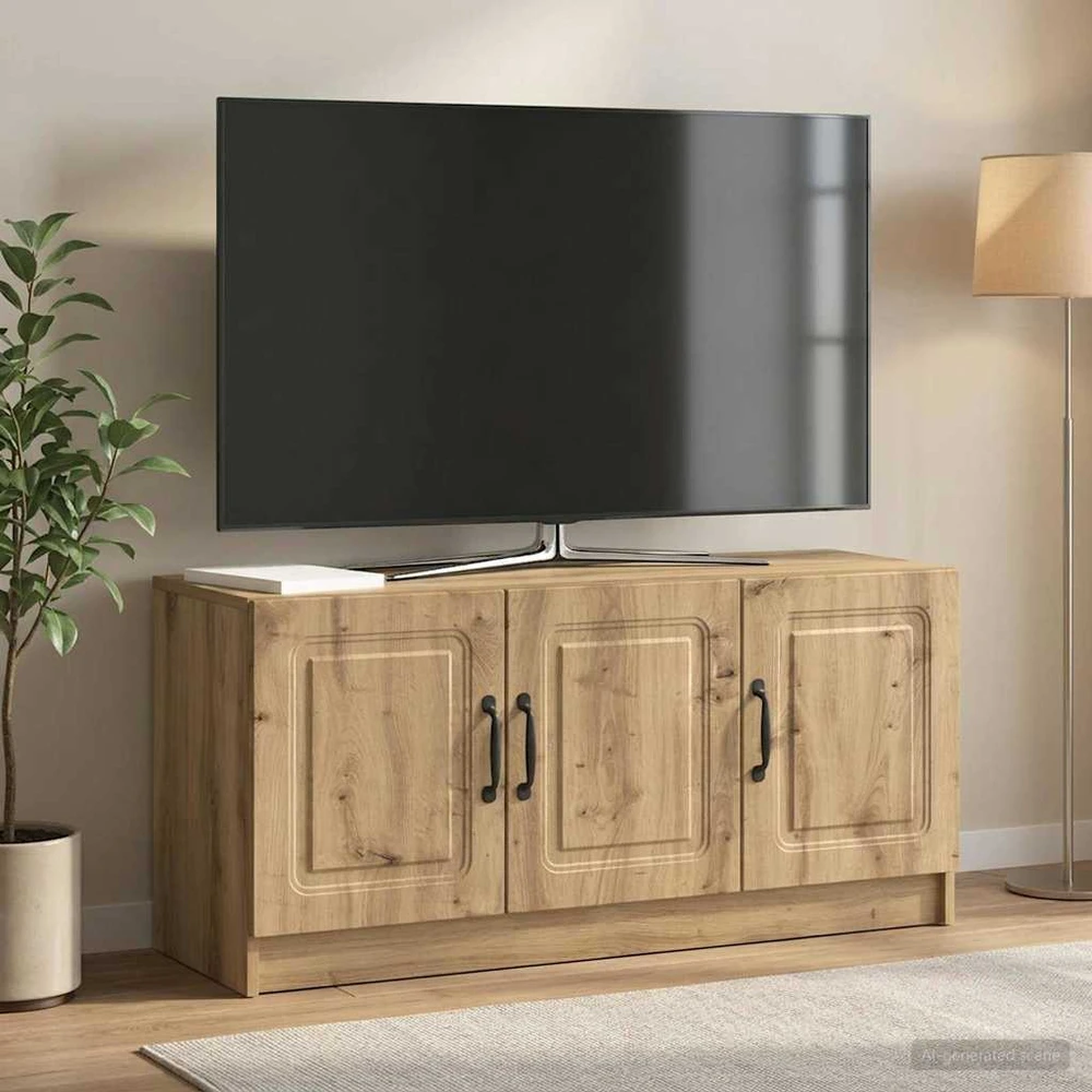 TV staliukas Televizoriaus spintelė 99 x 34,5 x 47 cm Artisano ąžuolo