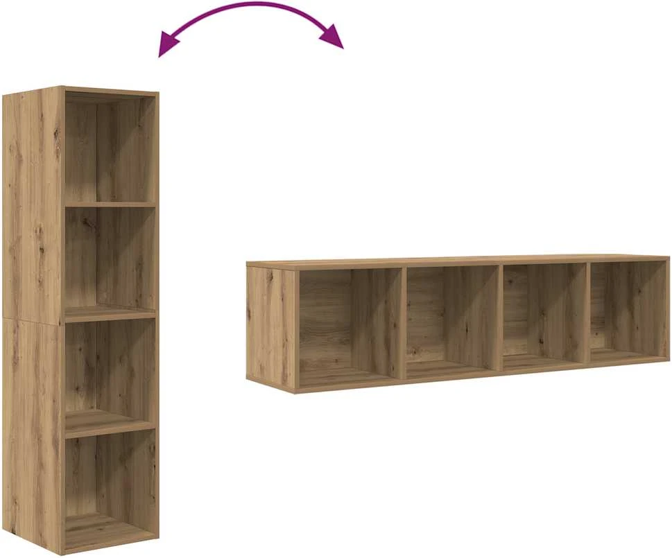 TV staliukas TV spintelių komplektas 37 x 37 x 142,5 cm Amatininkų ąžuolas