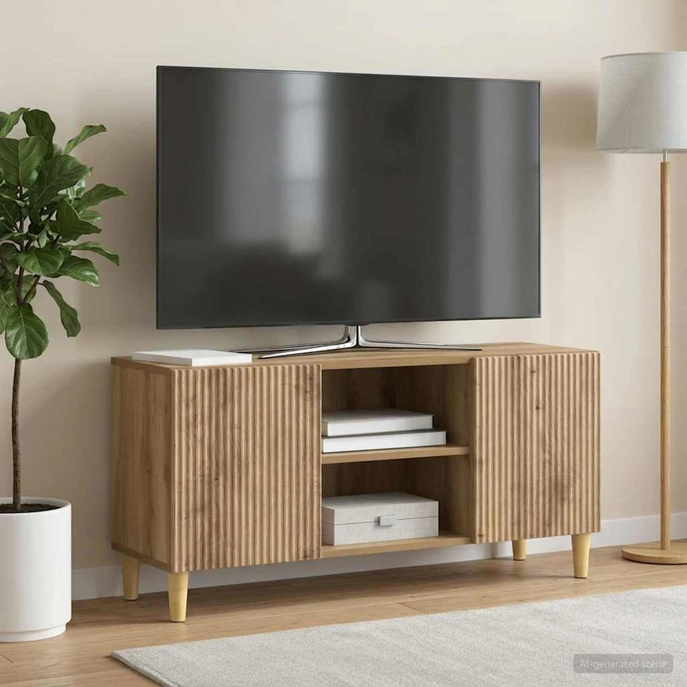 TV staliukas Televizoriaus spintelė 102 x 34,5 x 50 cm Artisano ąžuolo