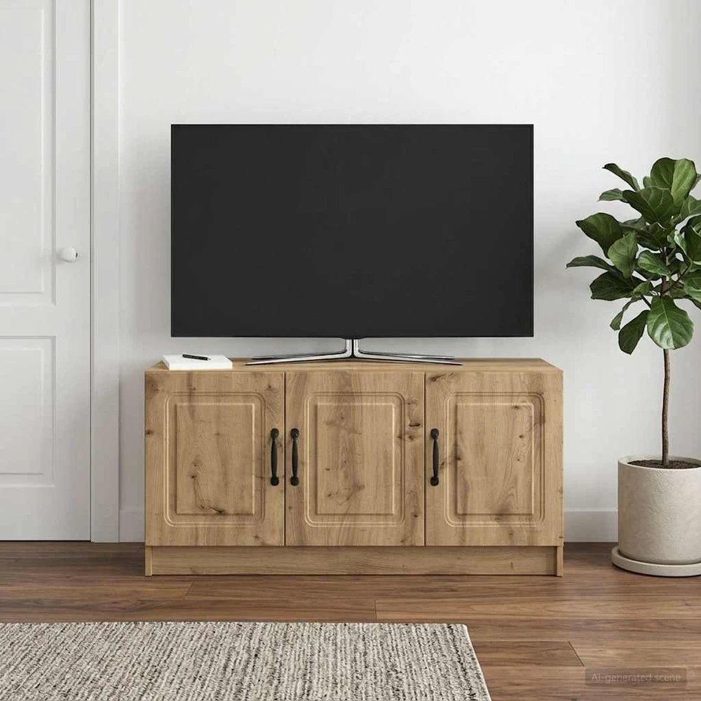TV staliukas Televizoriaus spintelė 99 x 34,5 x 47 cm Artisano ąžuolo