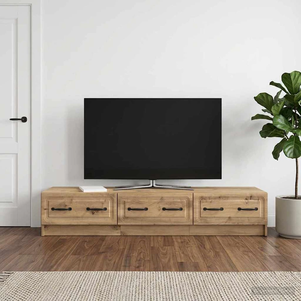 TV staliukas Televizoriaus spintelė 147 x 34,5 x 27 cm Artisano ąžuolo
