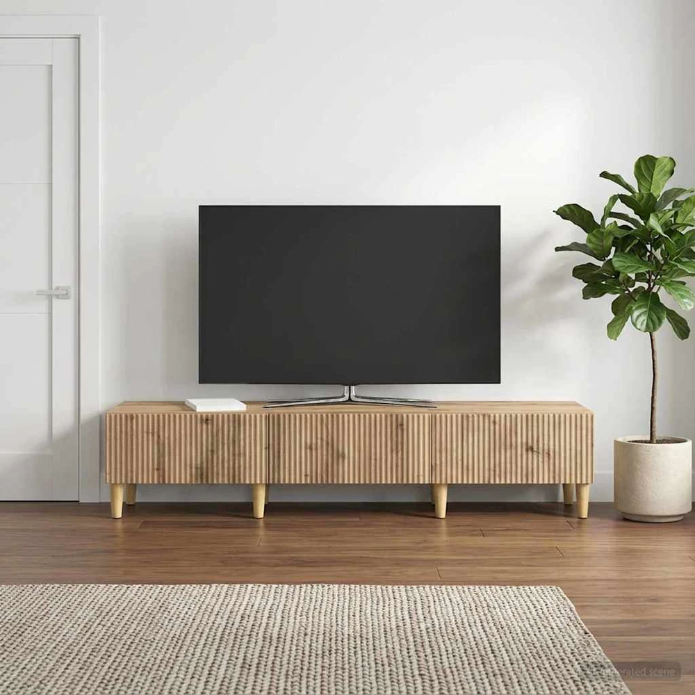 TV staliukas Televizoriaus spintelė 147 x 34,5 x 30 cm Artisano ąžuolo