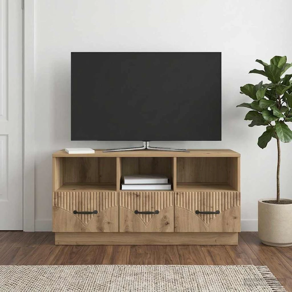 TV staliukas Televizoriaus spintelė 102 x 34,5 x 47 cm Artisano ąžuolo