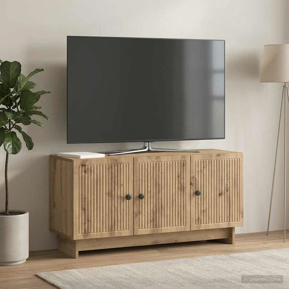 TV staliukas Televizoriaus spintelė 99 x 34,5 x 50 cm Artisano ąžuolo