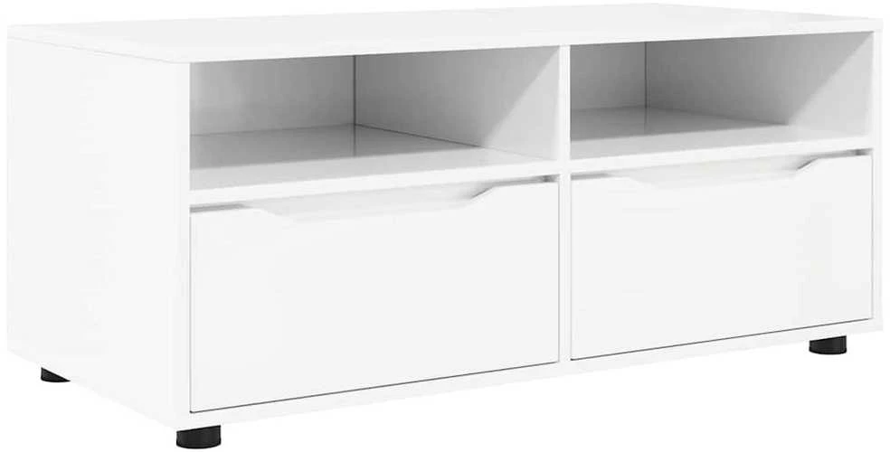 TV staliukas Televizoriaus spintelė 100 x 48 x 43 cm Aukštai blizganti balta