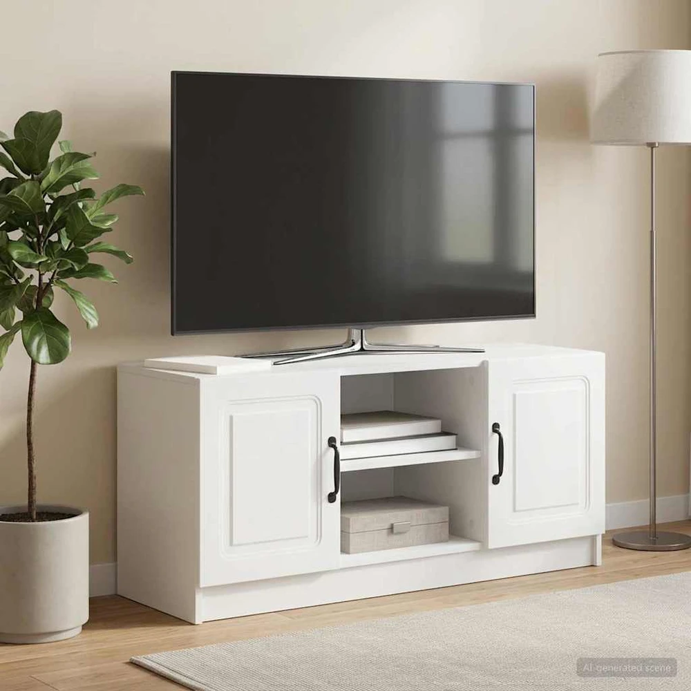 TV staliukas Televizoriaus spintelė Balta 102 x 34,5 x 47 cm