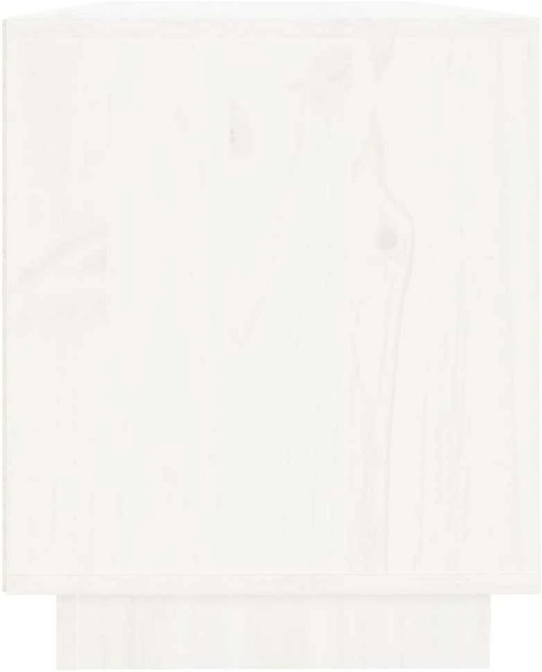 TV staliukas Televizoriaus spintelė, balta, 110,5x35x44cm, pušies masyvas
