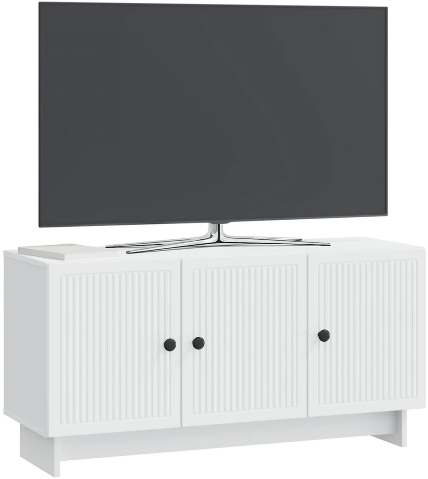 TV staliukas Televizoriaus spintelė Balta 99 x 34,5 x 50 cm Apdirbta mediena